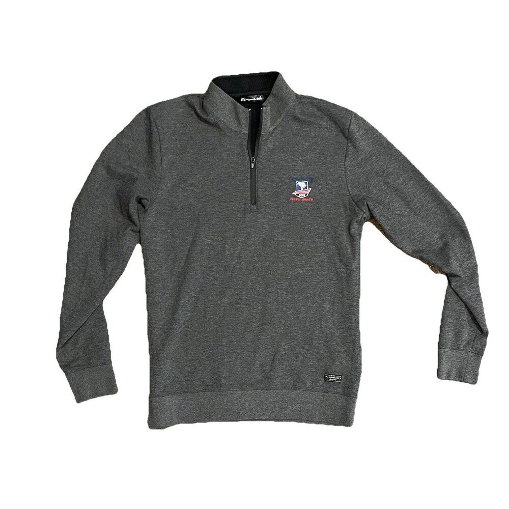 Travis Mathew Performance 1/4 Zip US Open 2019 Pebble Beach Gray Medium Golf